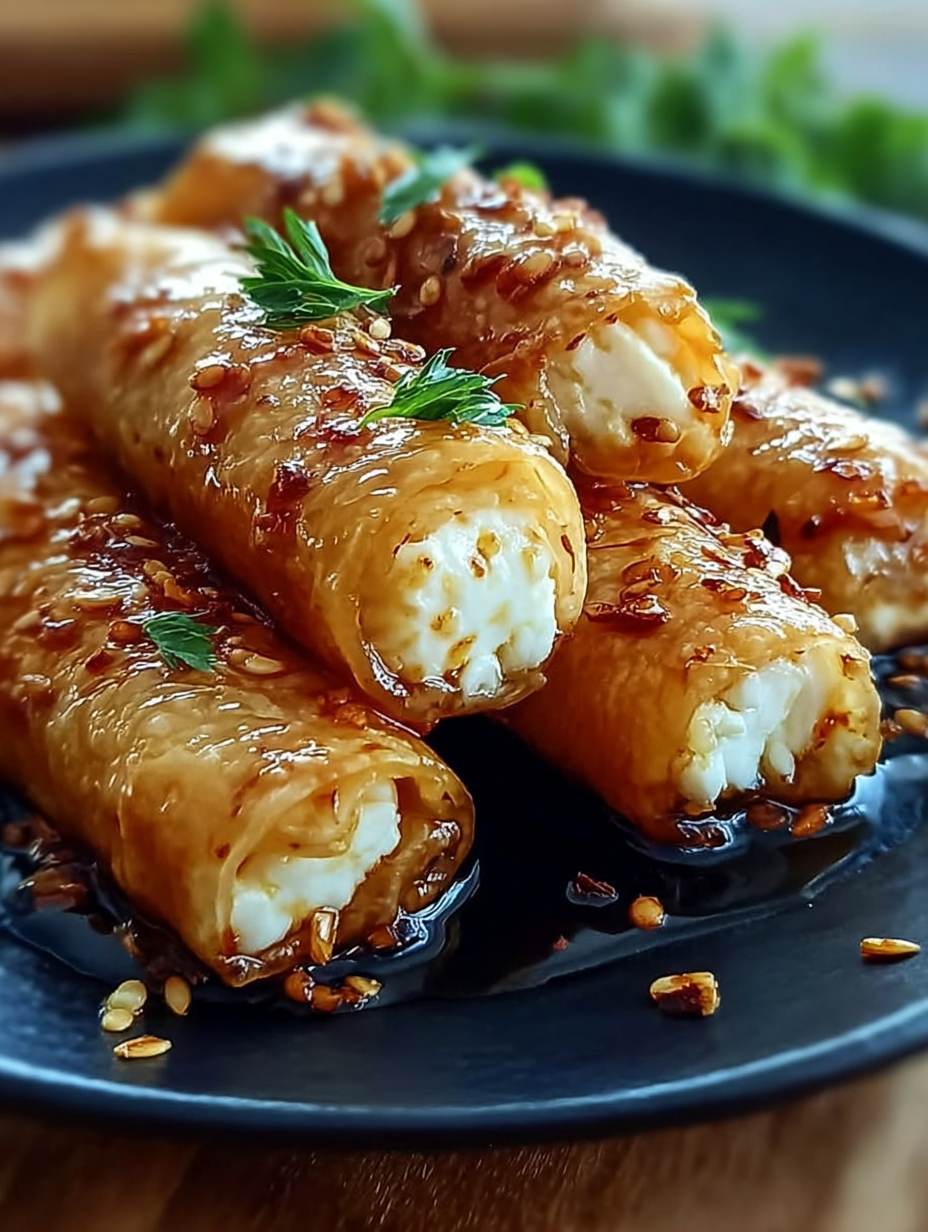 Ofen-frittierte Feta-Rollen mit Chili-Honig image 2