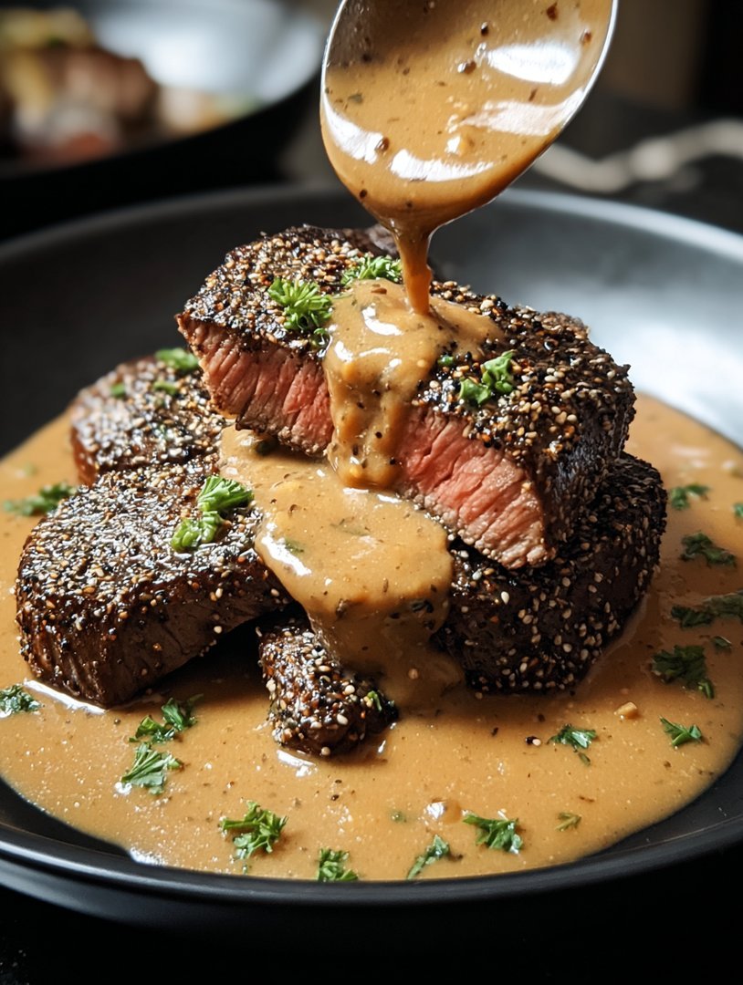 Pfeffersteak mit Traubensaftsauce image 2