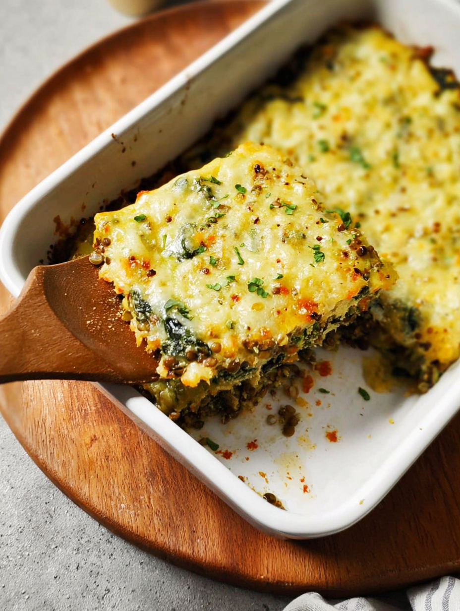 Veganer Spinat-Auflauf mit Linsen & Quinoa image 2