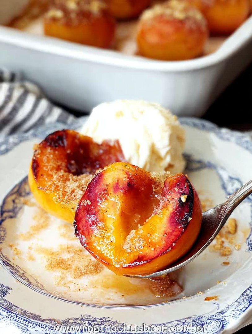 Gebackene Pfirsiche mit Zimtzucker image 2