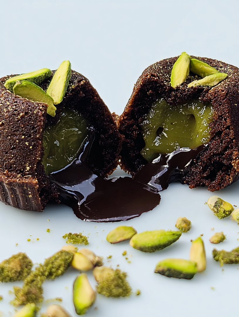 Pistazien-Schokoladen-Lava-Kuchen image 2