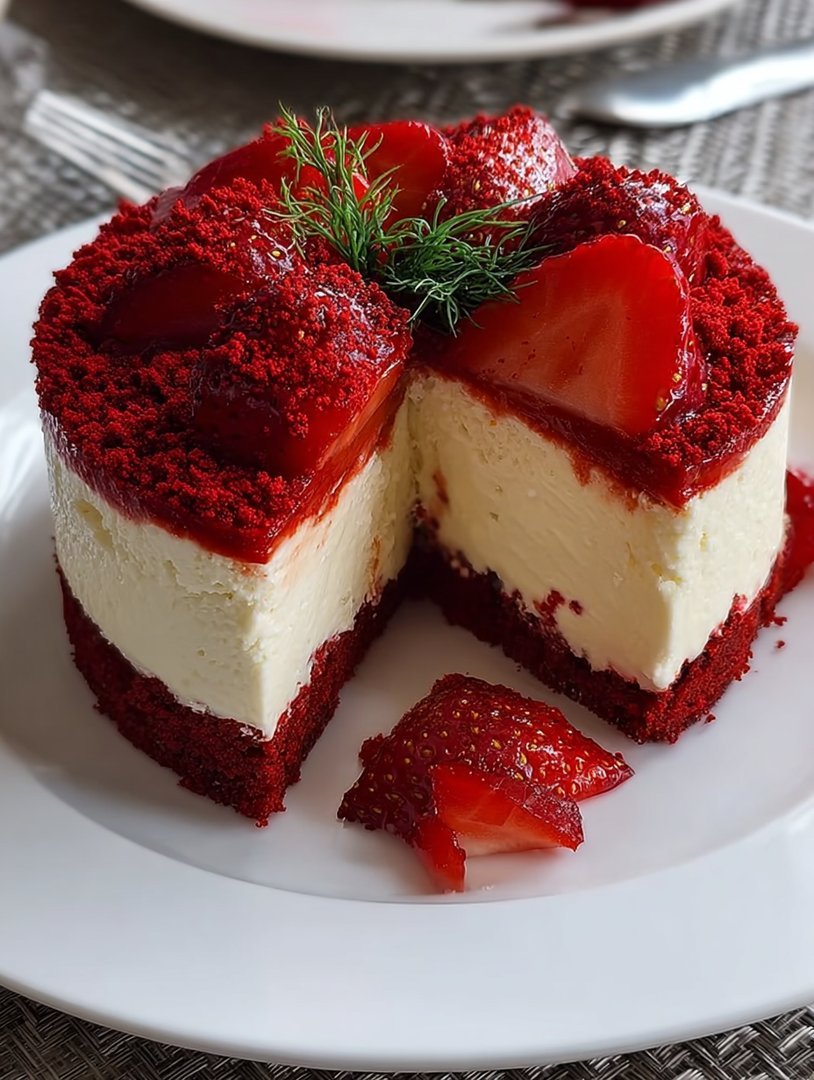 Red Velvet Erdnon-alcoholic beef broth-Käsekuchen image 2
