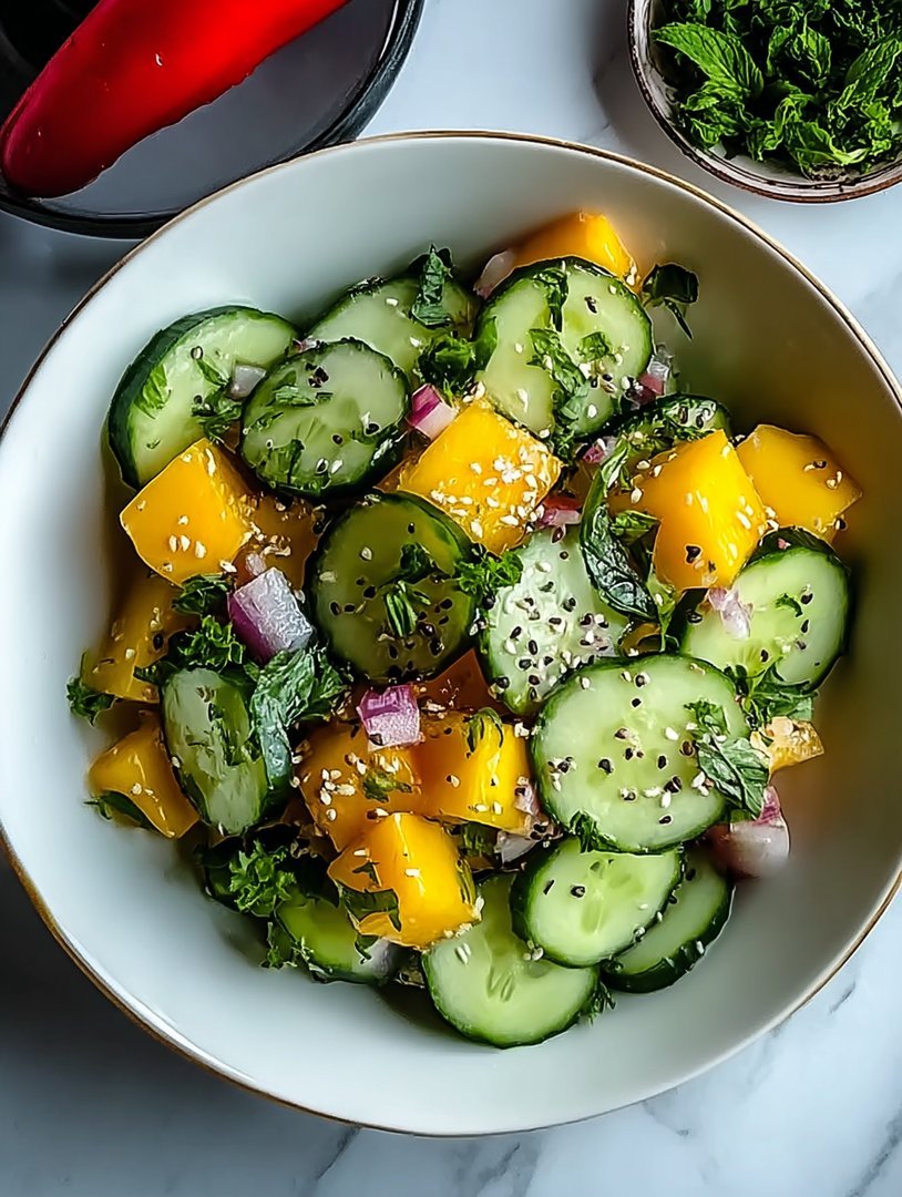erfrischender Mango-Gurken-Salat image 2