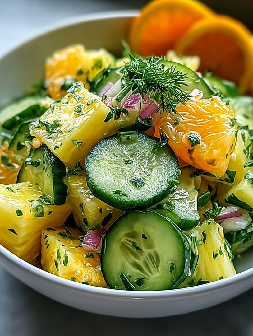 Erfrischender Ananas-Gurken-Salat für einen tropischen Touch image 2