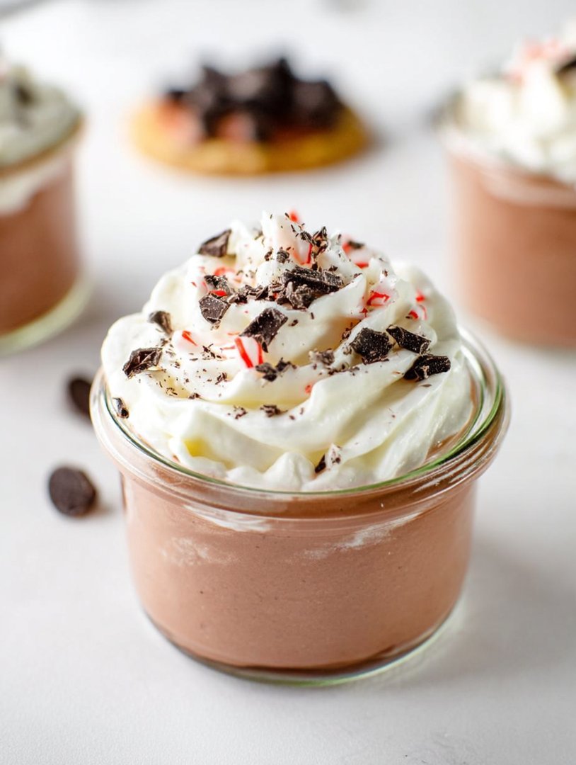 Geschlagener griechischer Joghurt mit Schokolade und Pfefferminze image 2