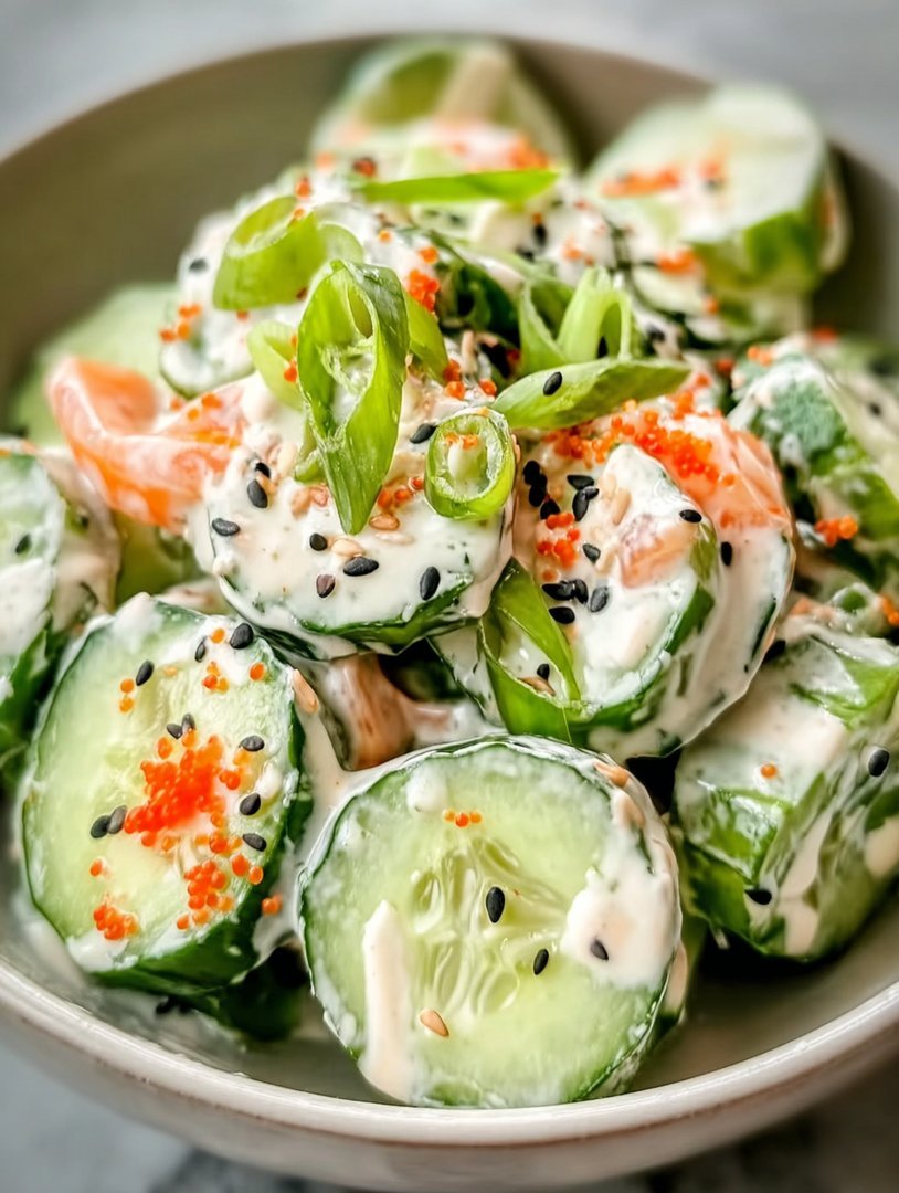 Gurkensalat mit California Roll: Erfrischender Genuss ohne Kochen image 2