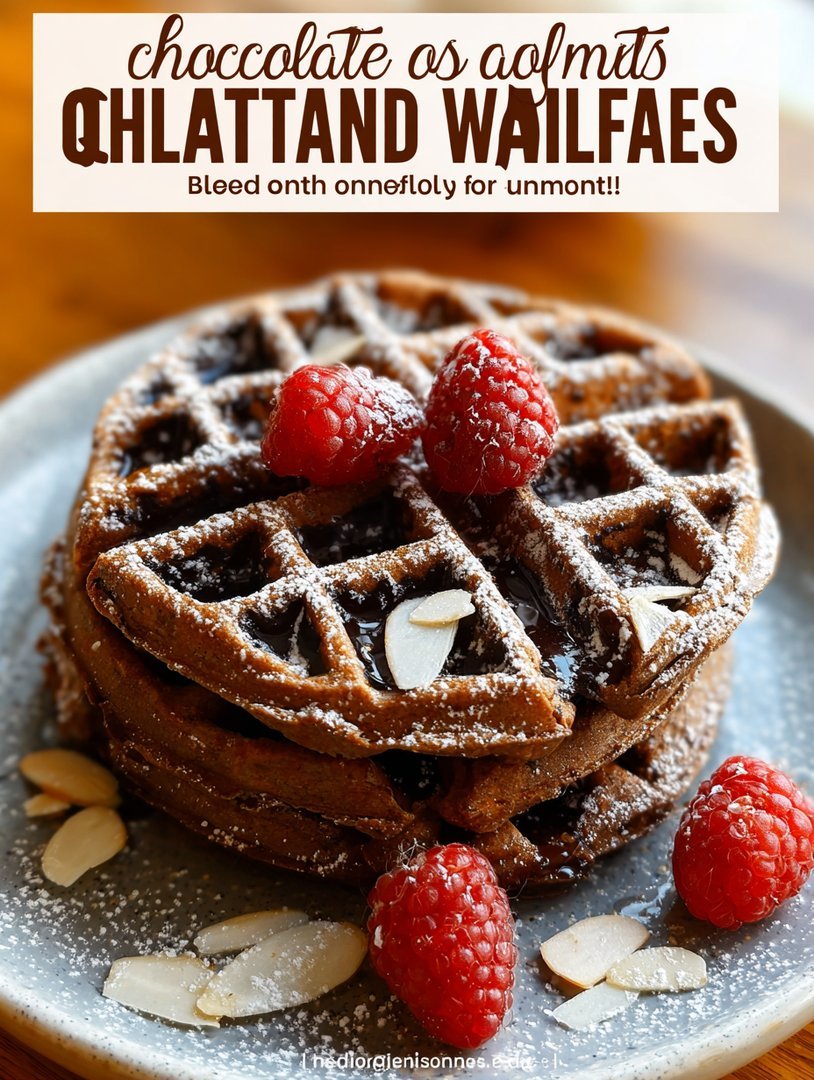 Schokoladen-Hafer-Mandel-Waffeln image 2