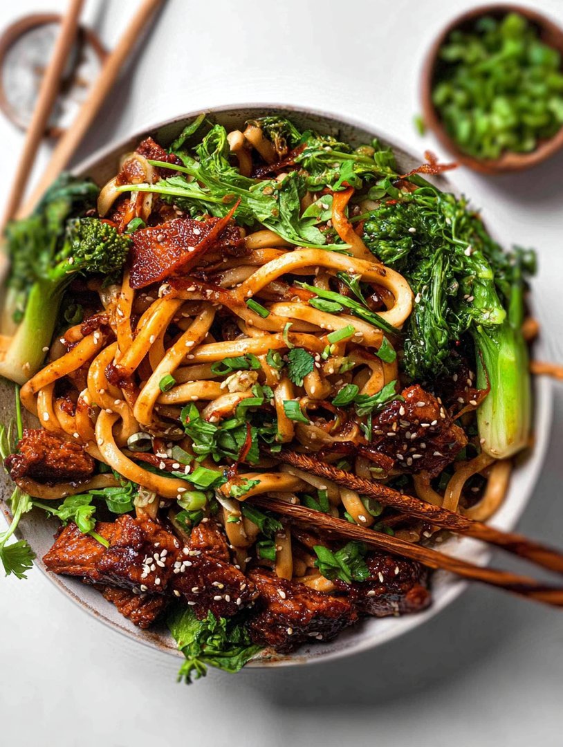 Vegan Sesame Yaki Udon Noodles image 2