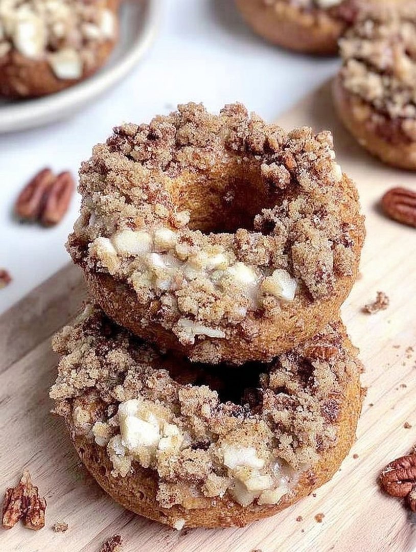 Vegane Apfel-Pekannuss-Streusel-Bagels image 2