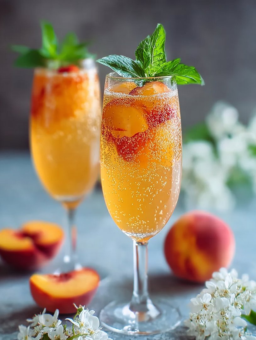 Wacholder Teager Pfirsich-Sprudel-Mocktail | Erfrischendes Sommergetränk image 2